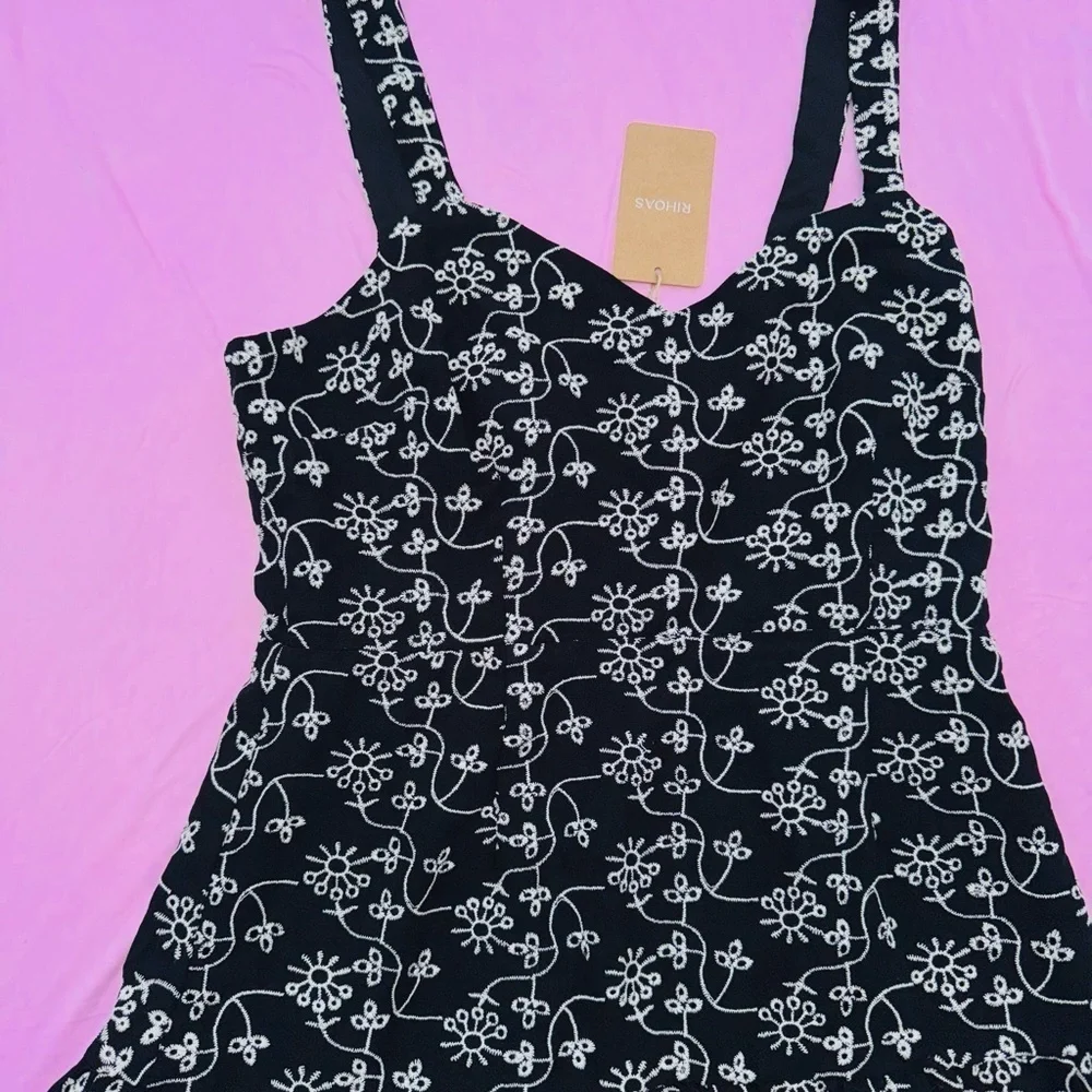 RIHOAS Black and White Patterned Dress